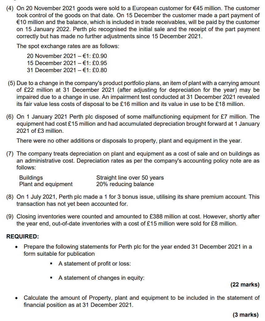 plc's general ledger at 31 December 2021 is as follows. m Revenue