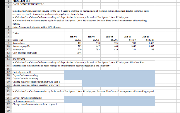 1)Show how to solved it on excel what function is used. 2)Show