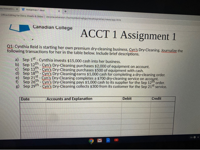  by Accountinx W Assignment 1 docx Office Editing for Docs, Sheets