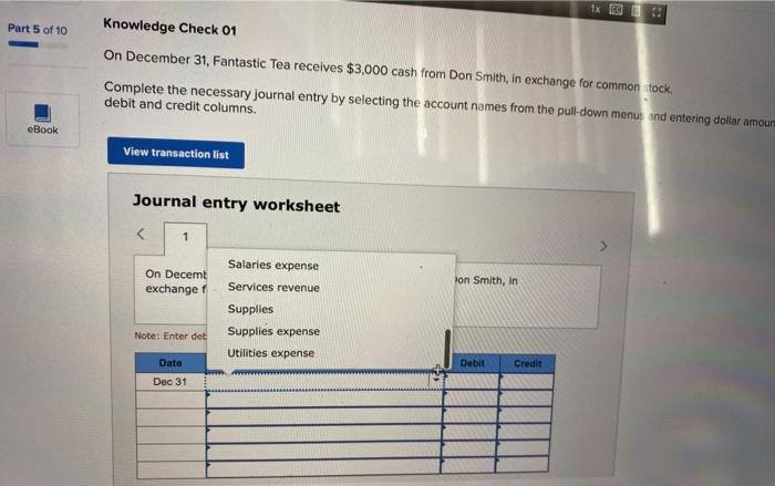 names from the pull-down menus and entering dollar amounts in the debit