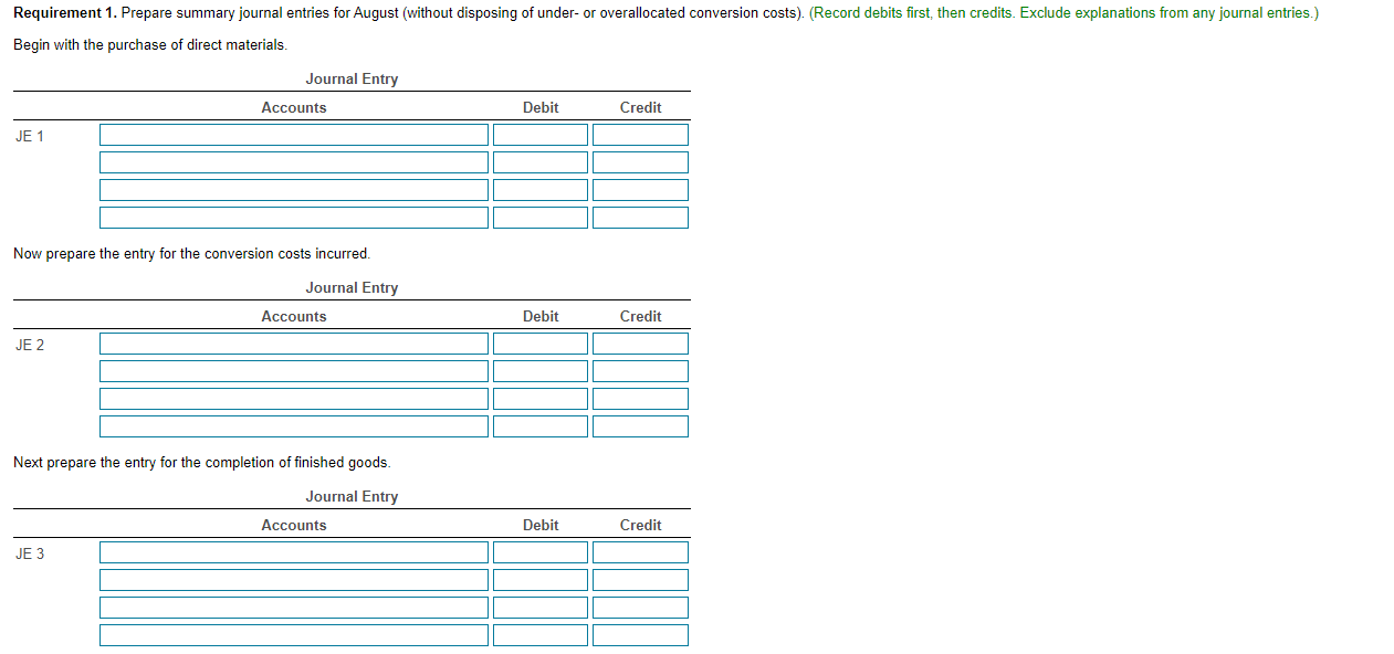 materials, $24, and conversion cost, $18. Herron has no direct materials variances.