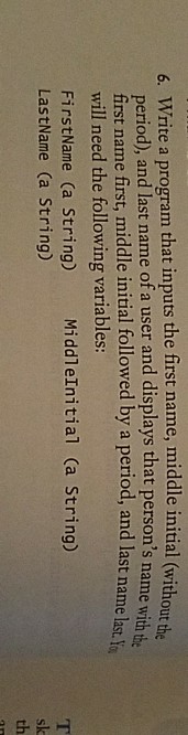  implement in c++, #include 6. Write a program that inputs the