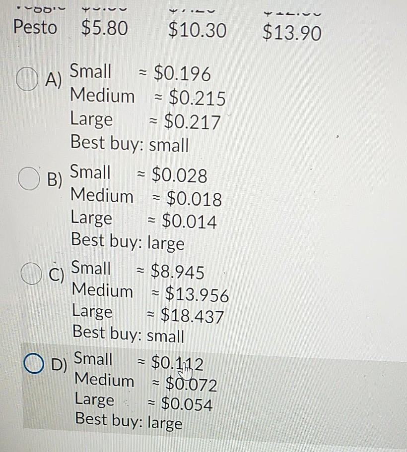 and that the measurement given in the table is the diameter of