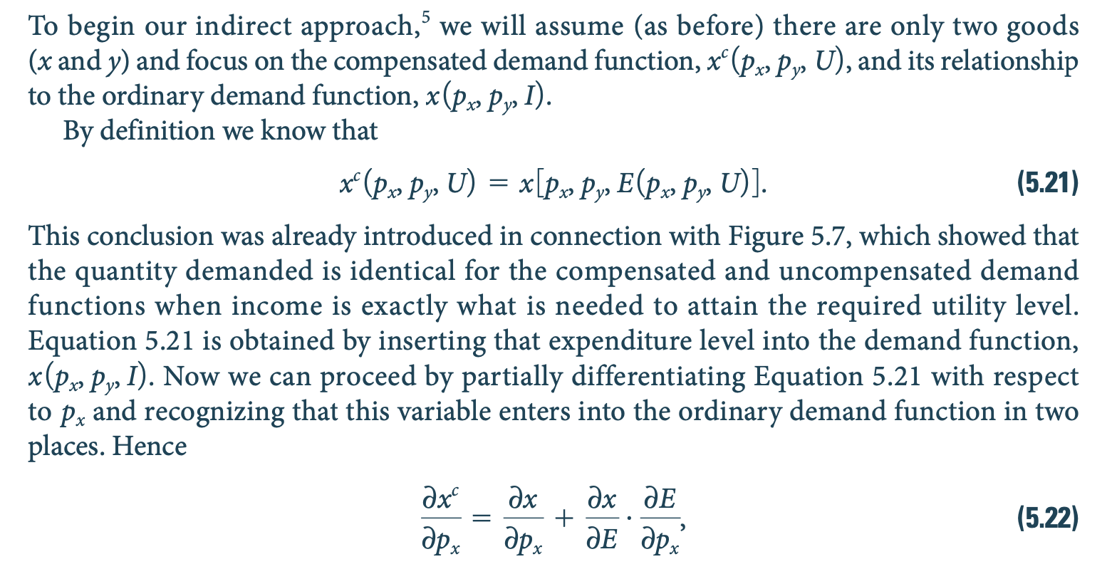 Can you explain how (5.22) is arrived from (5.21), especially why