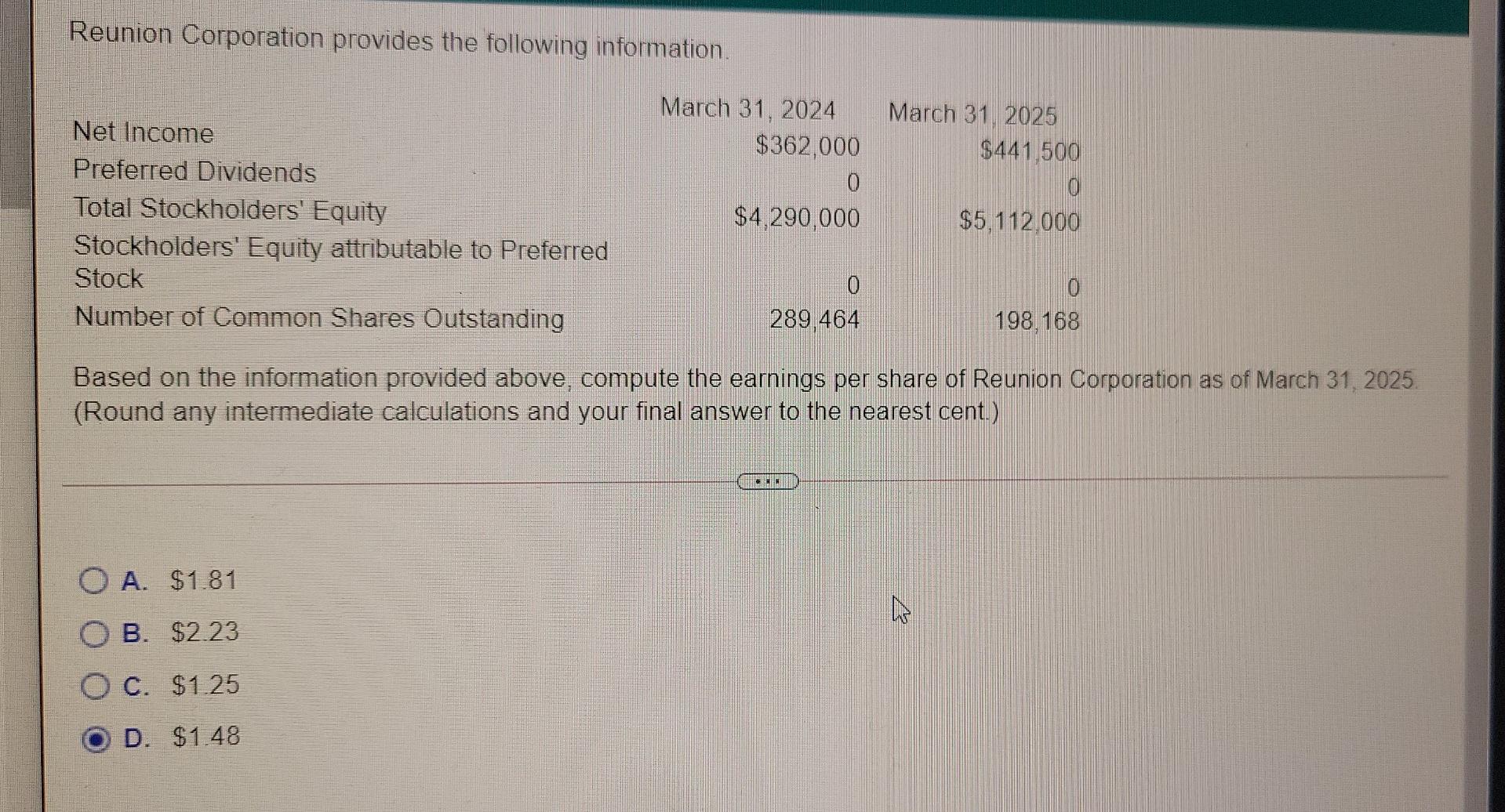 cash flows. Refer to the following income statement Ohio, Inc Income Statement