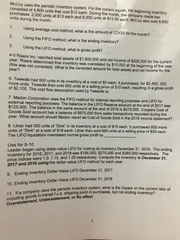 I need help with this homework problem. Thank you In Advance McCoy