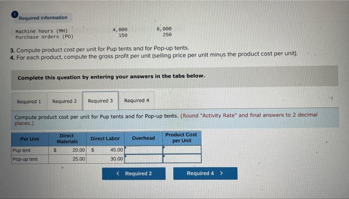 information follows. Problem 17-3A (Static) Using activity-based costing to allocate overhead cost,