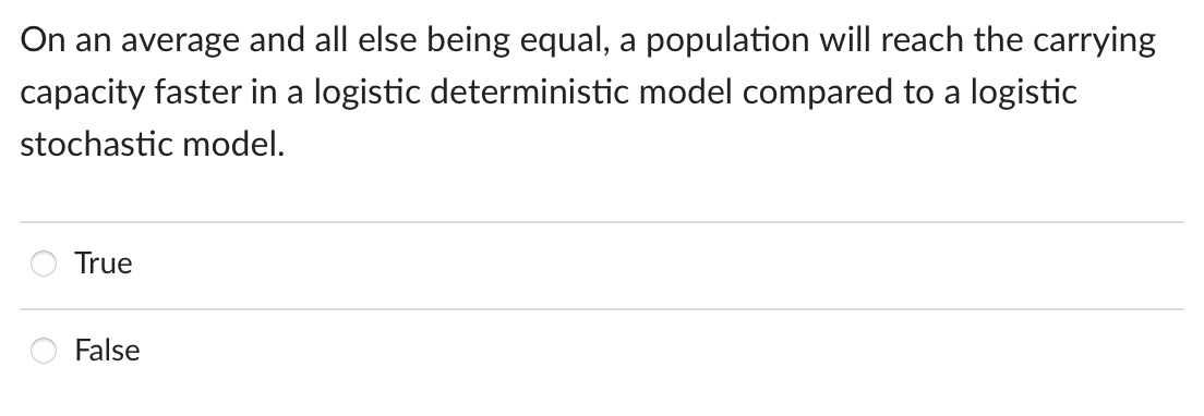 On an average and all else being equal, a population will