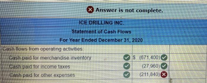  where did wrong with this question x Answer is not complete.