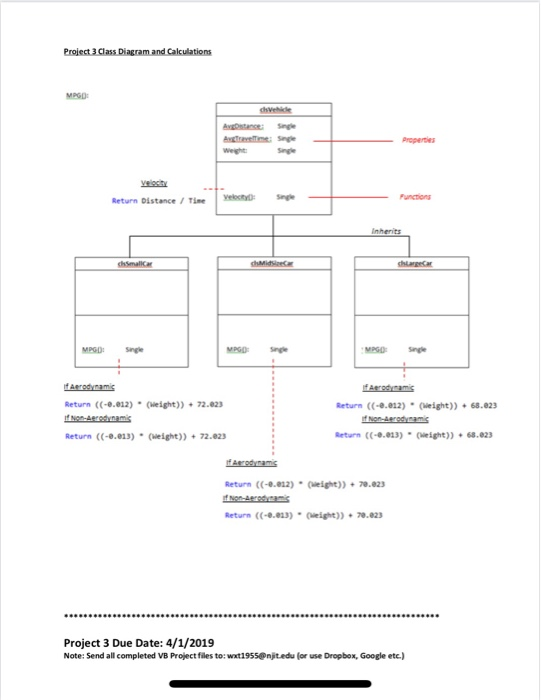 and average fuel consumption of 3 vehicle types. To calculate these values,