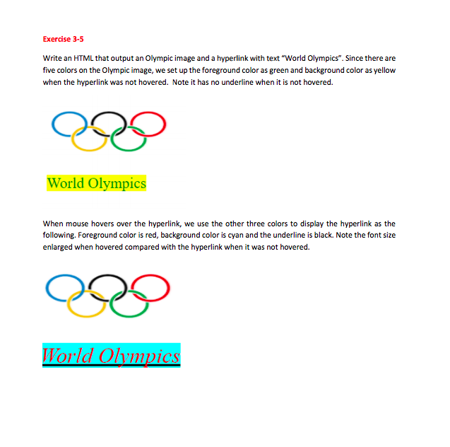 are different form one row to the other. You may use inline