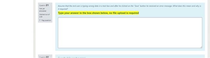  21 Autume that the end user is toping wrong date in