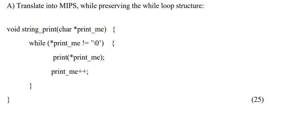 Computer Architecture II MIPS Please write clear and explain. Thank you. A)