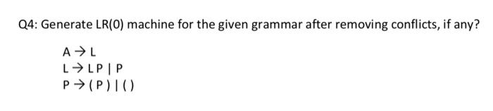 Note: its a question of compiler construction, kindly do not copy paste