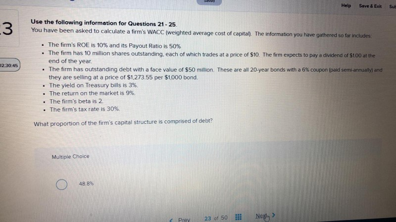 Help Save & Exit Sut 3 2-30:45 . Use the following