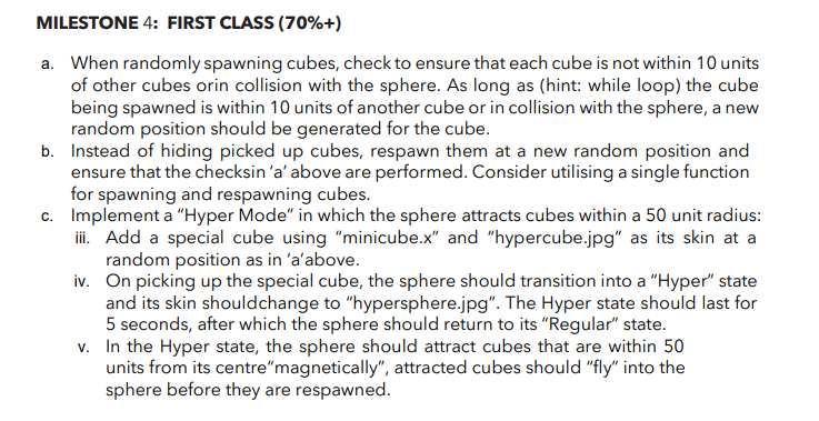  I need c++ code this this question. MILESTONE 4: FIRST CLASS