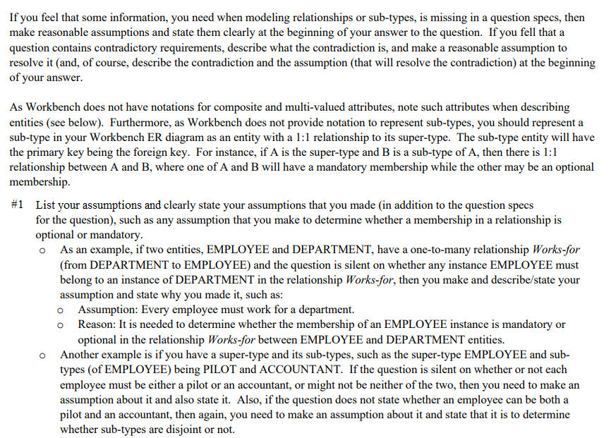 Create an EER diagram using MySQL Workbench (Crow's Foot Notation) to support