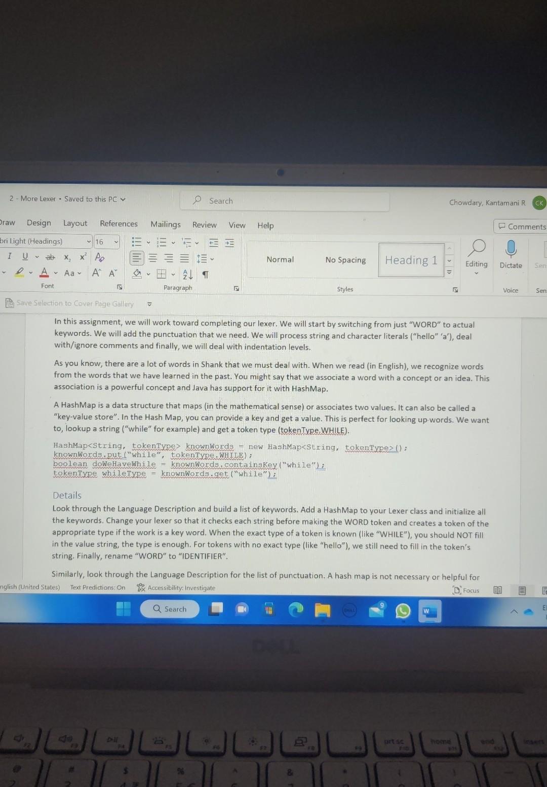  PLEASE GIVE ME THE EXACT CODE In this assignment, we will