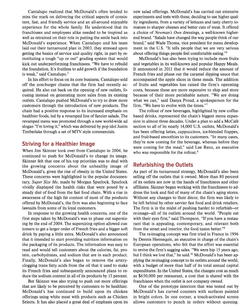 2019* On November 3, 2019, the McDonald's board of directors experiences for