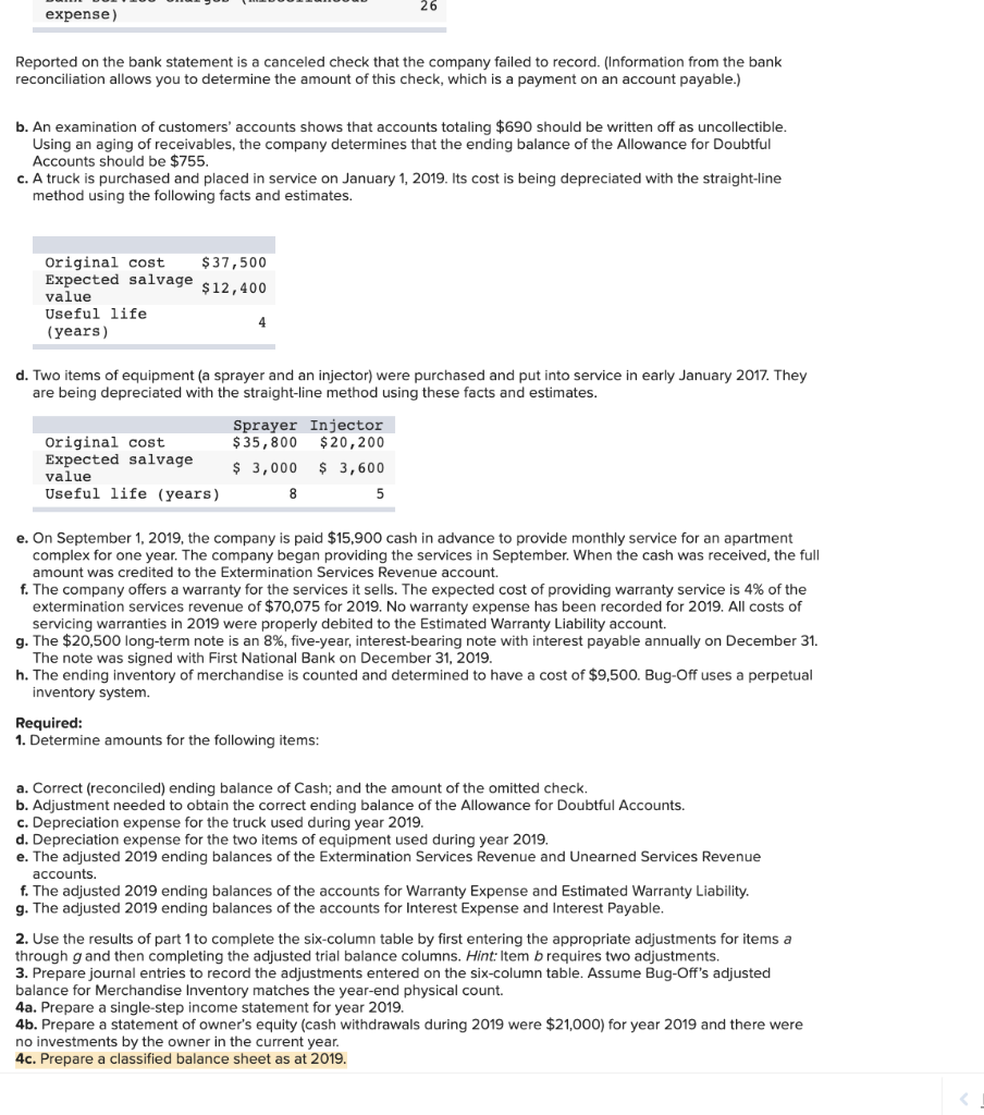 parts in the final balance sheet I can't put two answers in
