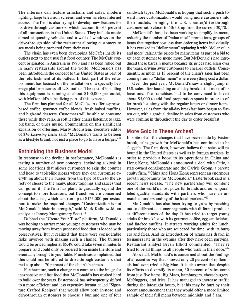 our customers," former CEO Steve dismissed Steve Easterbrook over violations of company