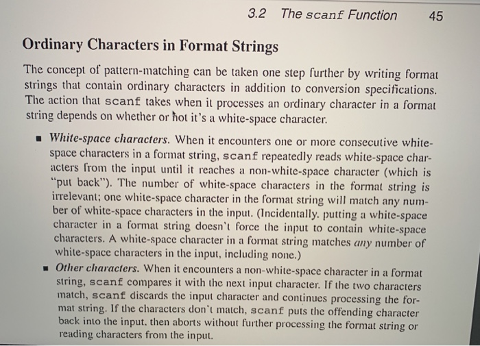 conversion specifications. The conversions allowed with scanf are essentially the same as