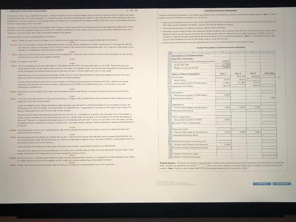 Vaal Money Si Contract Evaluation Worksheet the folder where it wa s