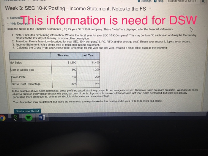  Read the Notes to the Financial Statements (FS) for your SEC