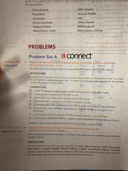  Problem 3.2A From College Accounting Chapters 1-13 15th edition textbook for