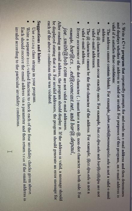  Please C++ programming . . 5. Write a CH program that