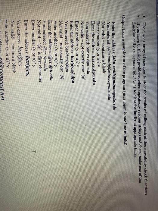 repeatedly prompts for and reads me mail address and then determines and