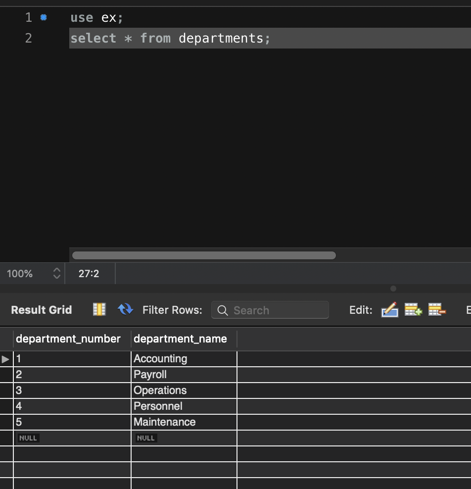 Database MySql (use insert method): You are a new employee of a