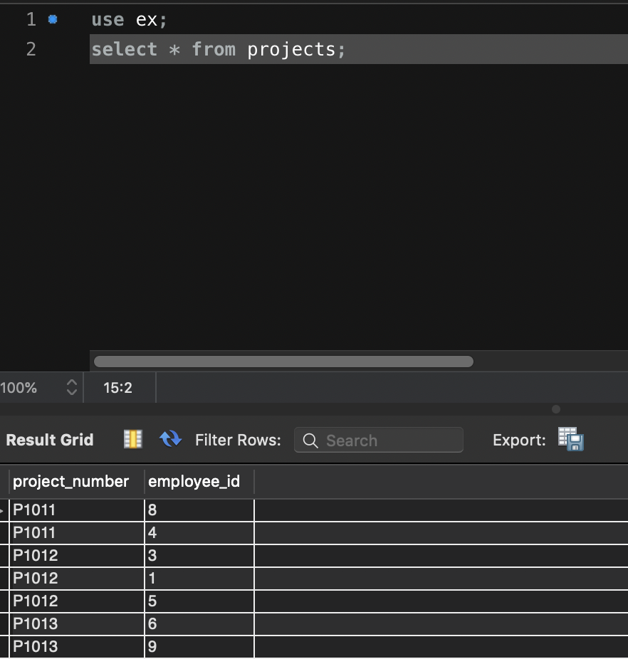 company, you will work in accounting department and project#: P1014. Write the