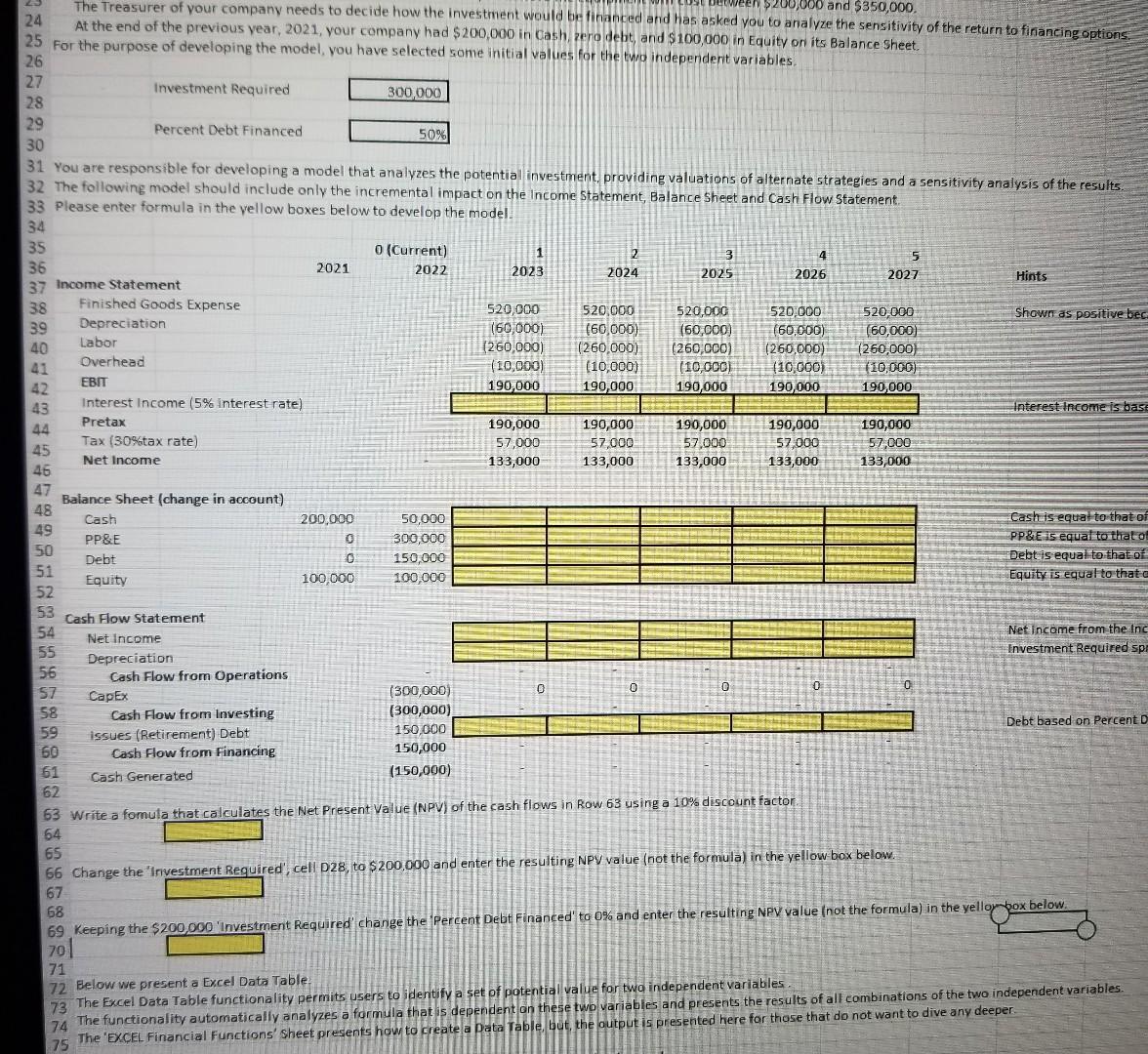 to begin manufacturing them internally? 11 How big an investment can you