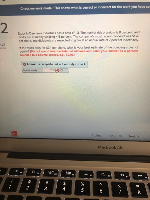  Check my work mode : This shows what is correct or
