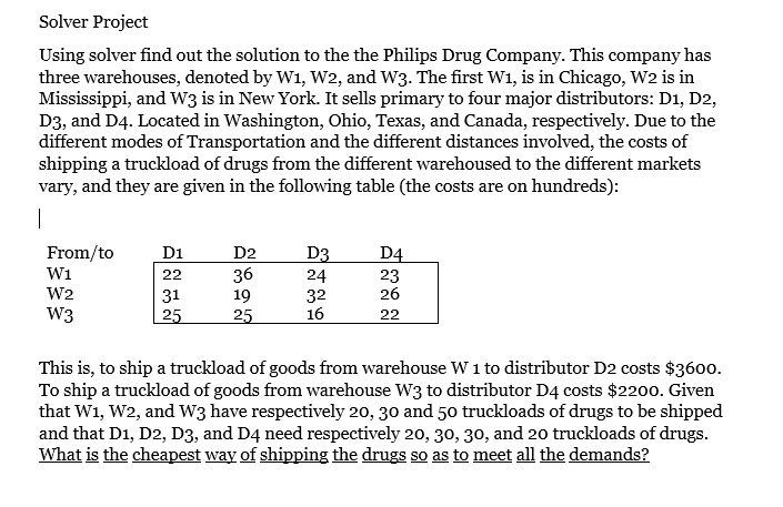 Please help me.You must use Excel with Solver add-on to complete