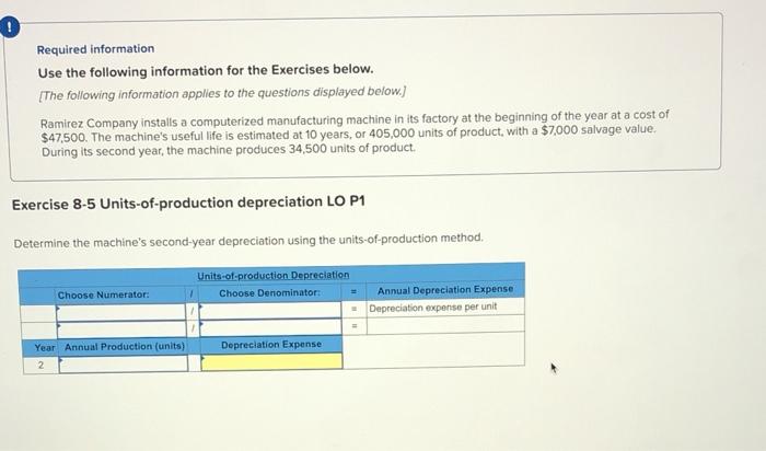 following information applies to the questions displayed below.) Ramirez Company installs a