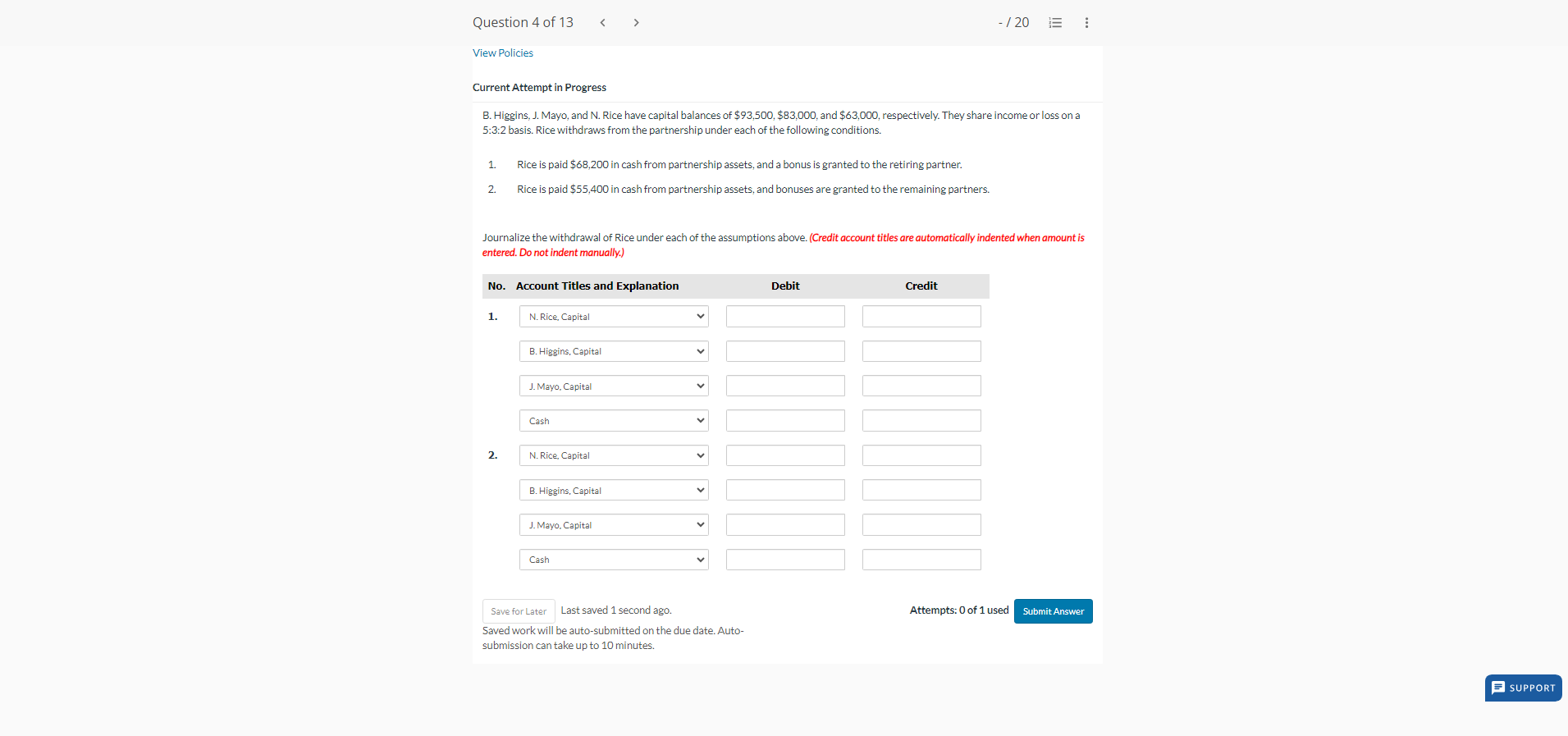 Current Attempt in Progress B. Higgins, J. Mayo, and N. Rice