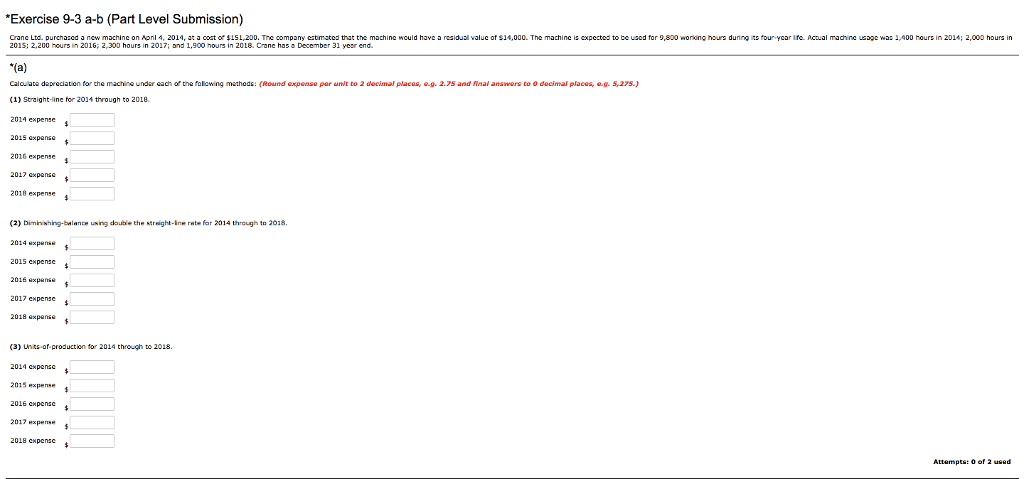 Please help, will give you good rating :) Exercise 9-3 a-b (Part