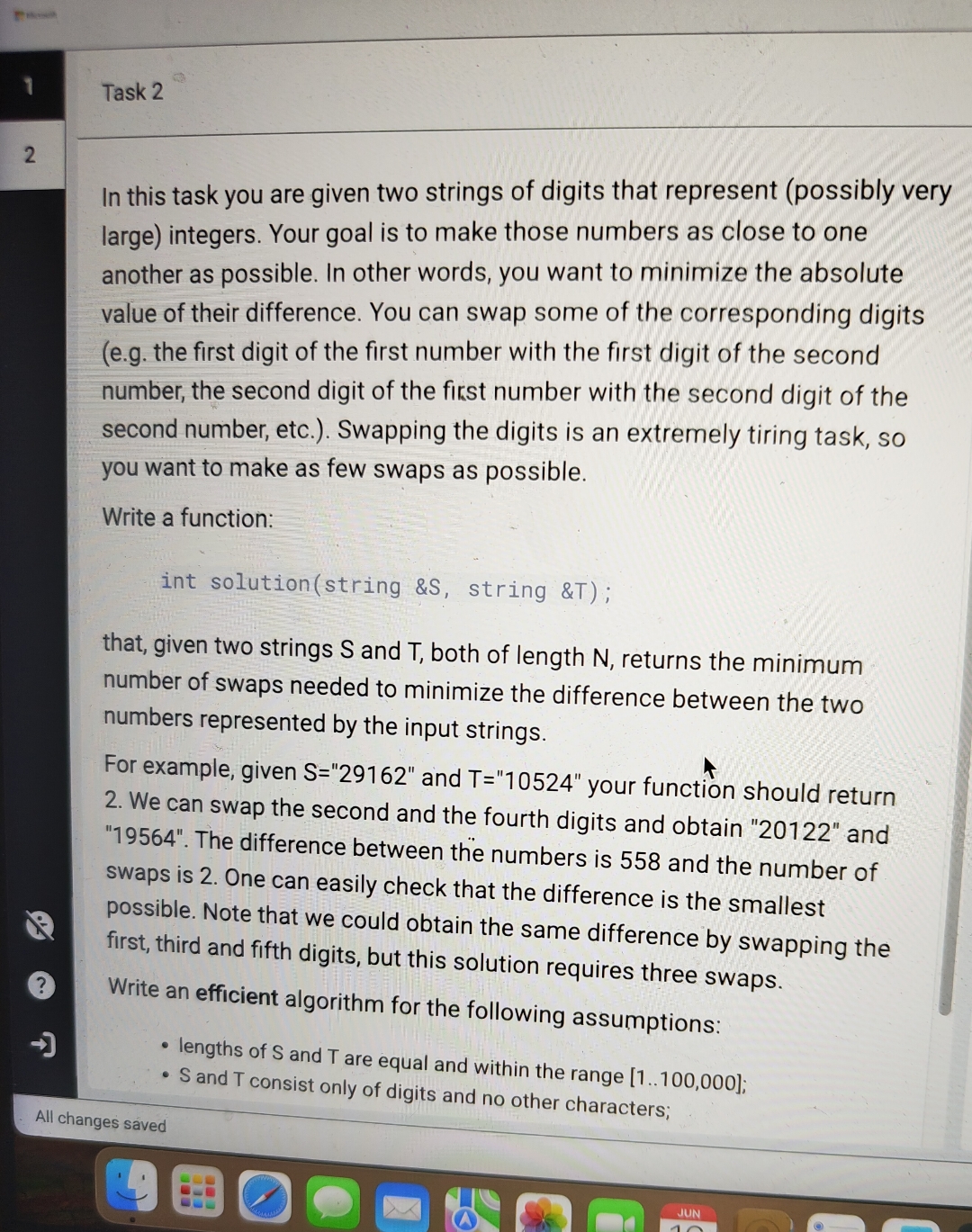  1 Task 2 2 In this task you are given two