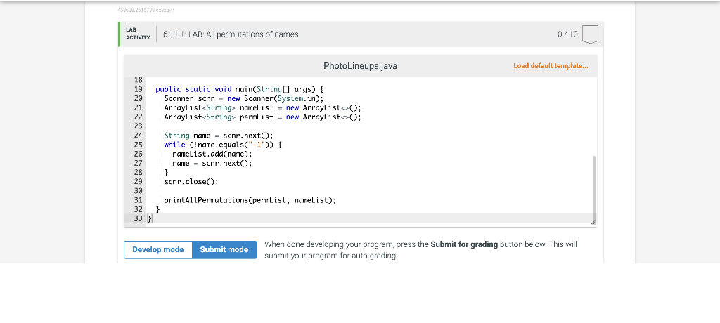 people can line up for a photo (al permutations of a list