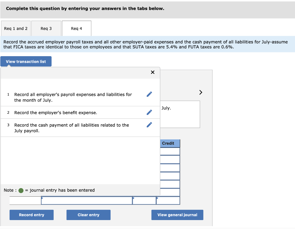 payroll LO P2, P3 The following monthly data are taken from Ramirez
