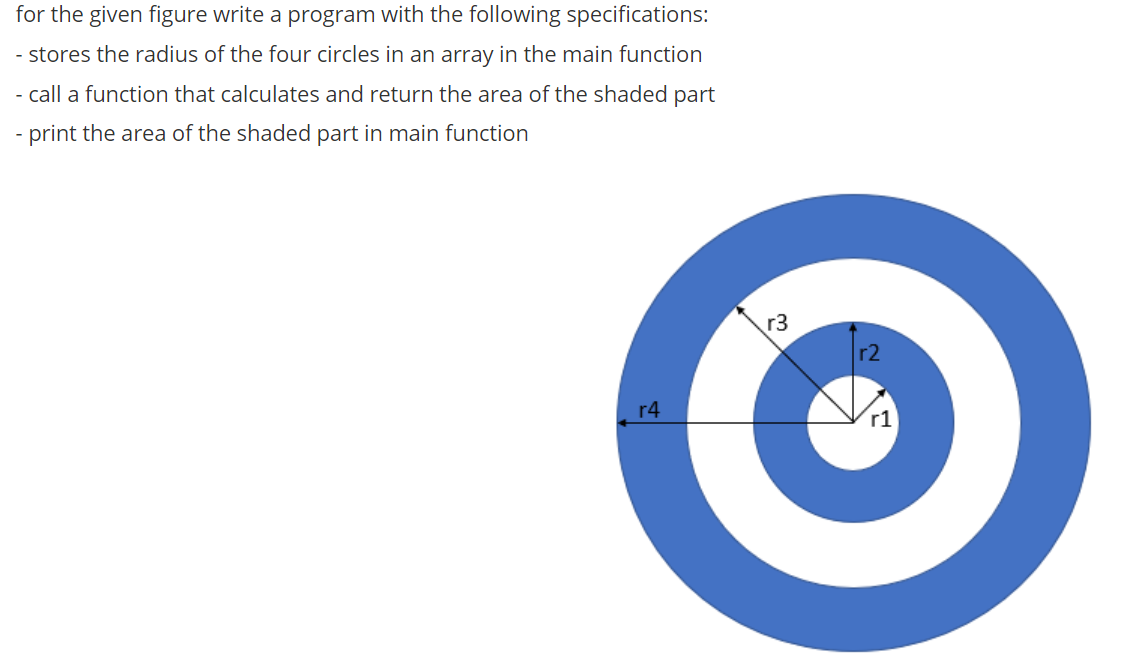 use c language and use # include for the given figure