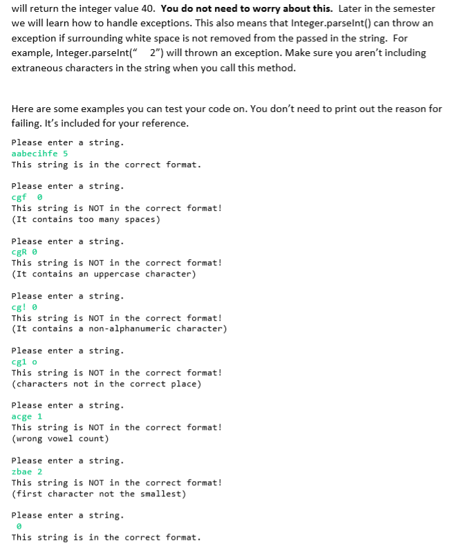 { Scanner scr = new Scanner(System.in); System.out.println("Please enter a string."); String str