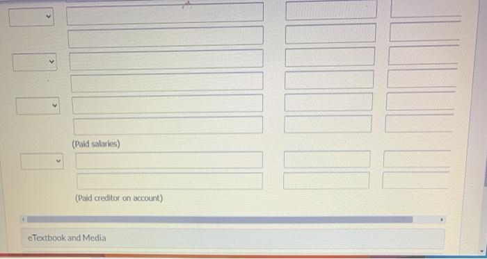 the following events and transactions occurred. May 1 2 3 7 11