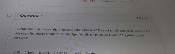  Question 5 (IME) O words Edit View Insert Format Tools Table