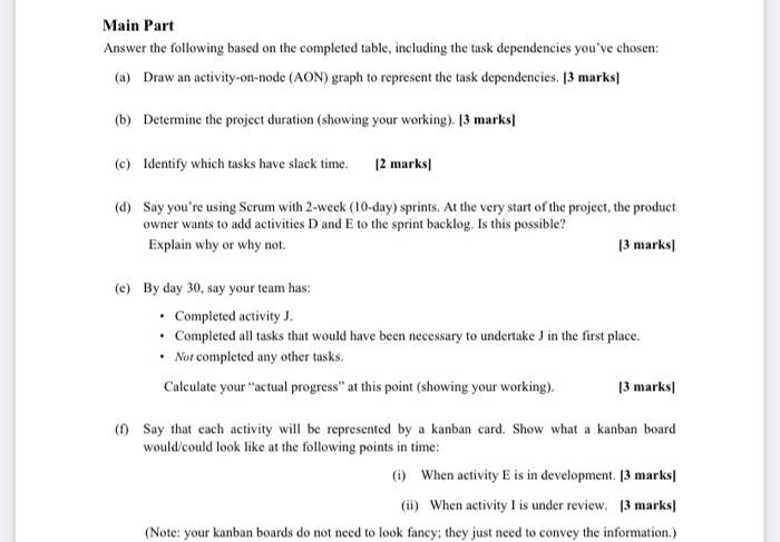 Consider a project consisting of fourteen (14) tasks, as follows: Estimated Task