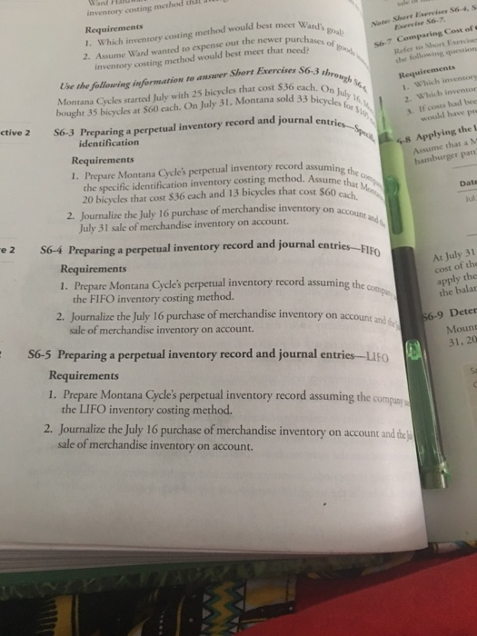 On July 16 inginformilywith 25bicycleMontana sold 33 bicyclesfortu 35 bicycles at $60