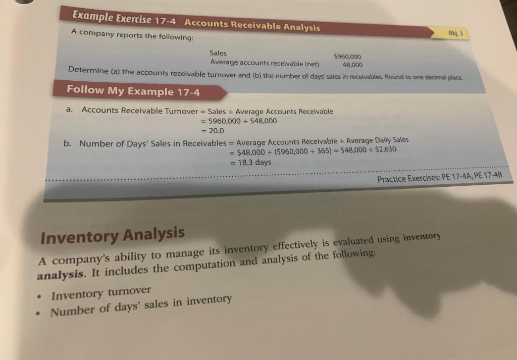  Inventory Analysis A company's ability to manage its inventory effectively is