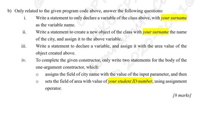 have learnt in our course with our course materials, answer the following
